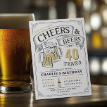 Ålder och Öl överraskningsdag Inbjudningar<br><div class="desc">Snyggten hyllar och öl till 40 års typografi i svart,  vitt och gult,  Anpassningsbar den med din egen party-information,  roligt och unik,  underbar för överraskning av alla vuxarna som inbjuder till födelsedag för manar eller kvinnor,  eller jubileumsinbjudningar till tillfälle.</div>