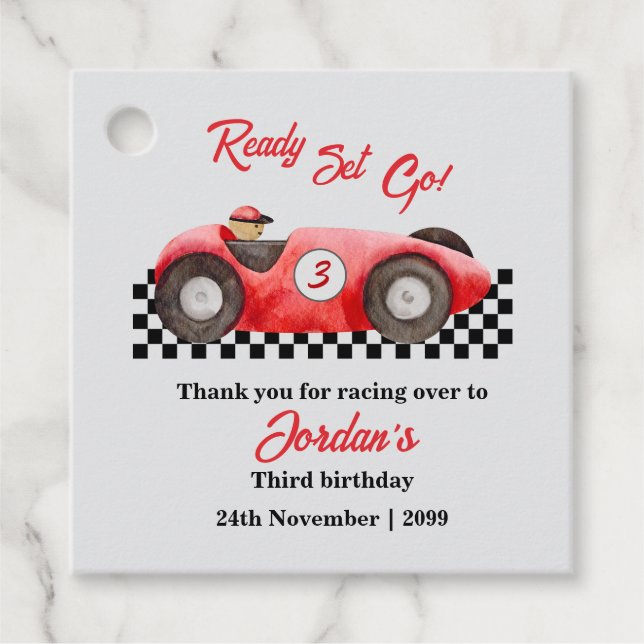 Ålder Redot Rödfärgad Tävling- vid födelsedag Gåvor Etiketter (Framsida)