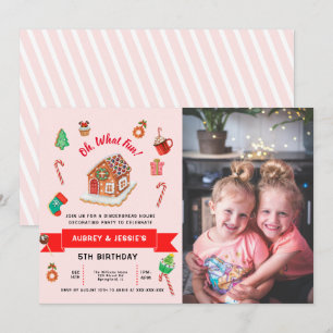 Ålder Rosa Gingerbröd - julafton Inbjudningar