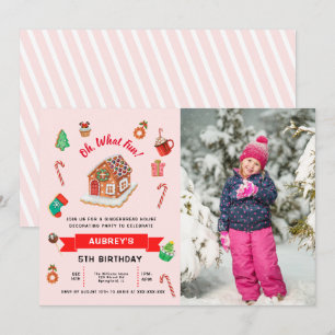 Ålder Rosa Gingerbröd - julafton Inbjudningar