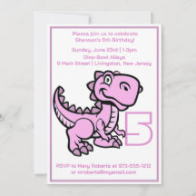 Ålder Rosa T Rex Dinosaur Birthday