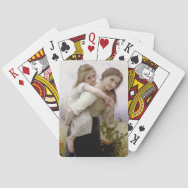 Älder Sister Ge Younger Sister Piggyback Ride Casinokort