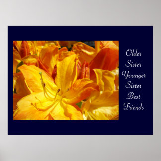 Älder Sister Younger Sister Best Friends art print Poster