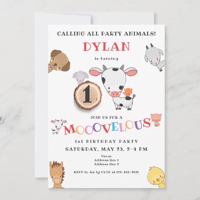 Ålder som uppkallar alla djur som föds upp som hus inbjudningar (Framsida)