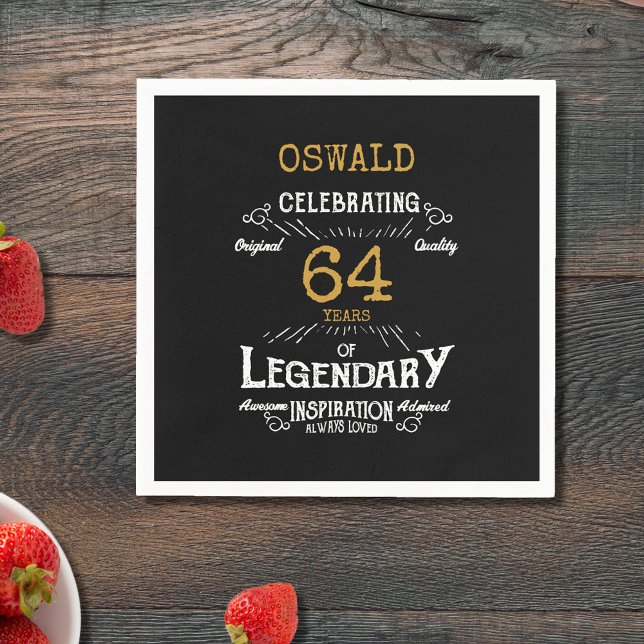 Ålder Svart Guld Retro Legendary Pappersservett (Skapare uppladdad)