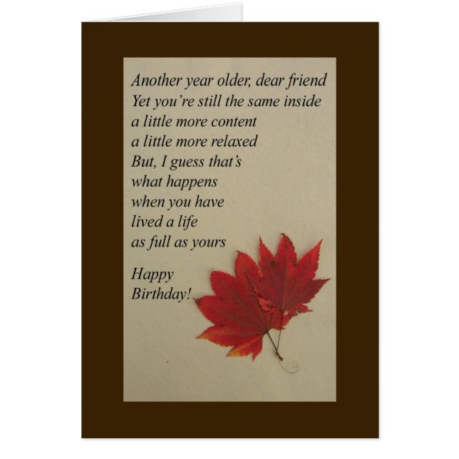 Ålder till - födelsekort hälsningskort (Framsidan)