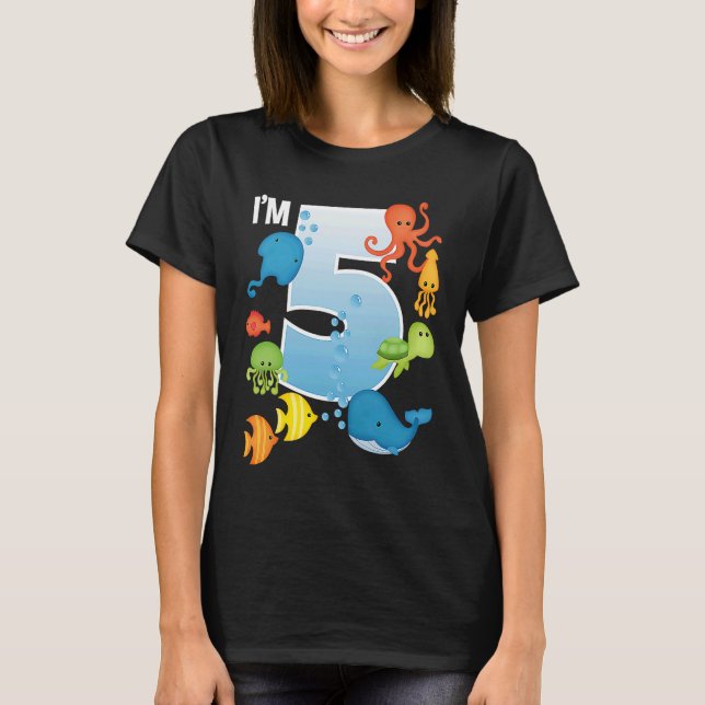 Ålder under 5 år under havets fågel t shirt (Framsida)
