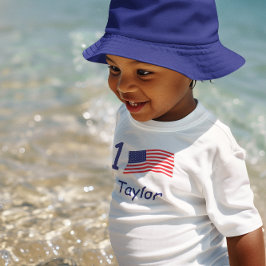 Ålder USA flagga födelsedag T Shirt