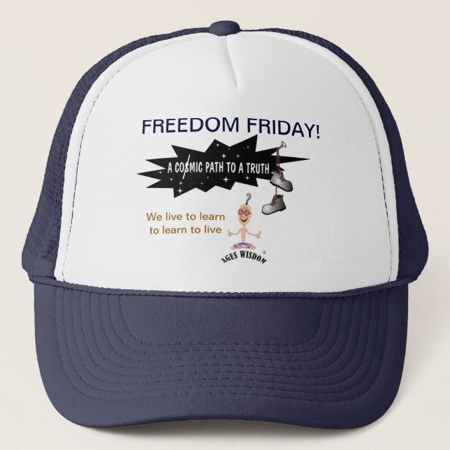 Ålder Wisdom "live to learn" tecknad sanning ålder Keps (Framsida)