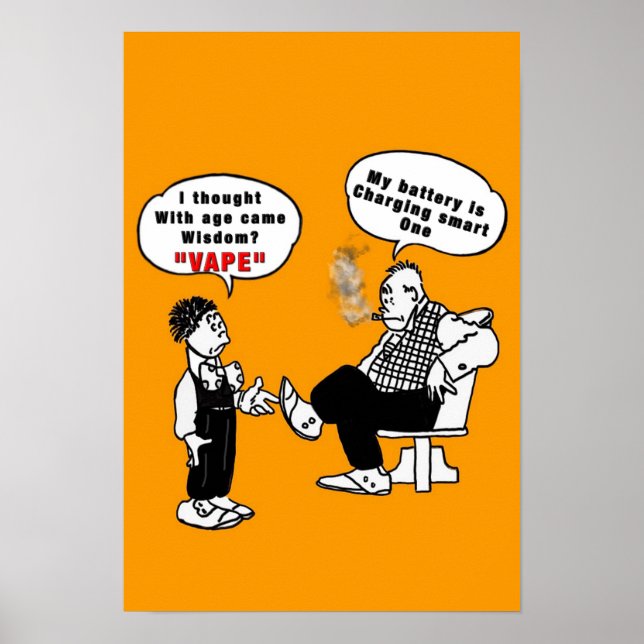 Ålder Wisdom Vape Funny Poster (Framsidan)