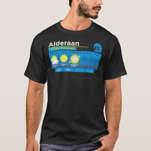 ALDERAAN 5 DAGARS PROECAST Classic T-Shirt (Framsida)
