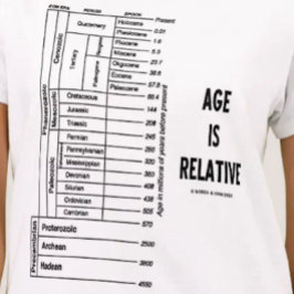 Åldern är släktingen (den geologiska Time humorn) T-shirt