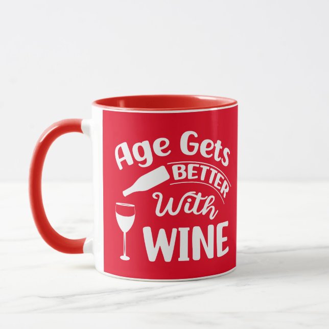 Åldern blir bättre med Vin, den berömda Vin-offert Mugg (Vänster)