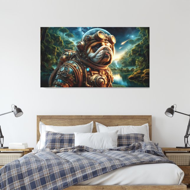 ÅLDERN FÖR STÅL-BULL DOG 6 CANVASTRYCK (Insitu (sovrum))