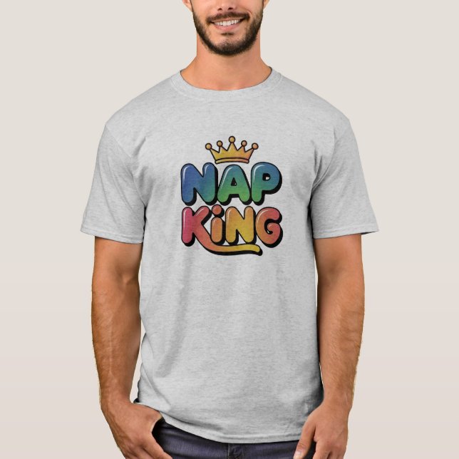 Åldern Humor Manar, lönegrad NAP KUNG T Shirt (Framsida)