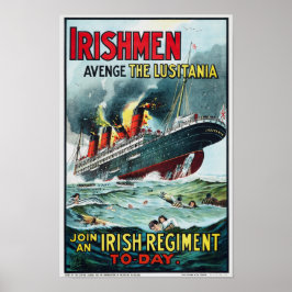 Åldern Lusitania - Gå med en irländsk regering Poster