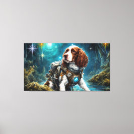 Åldern mellan Steel och Springer Spanel 2 Canvastryck