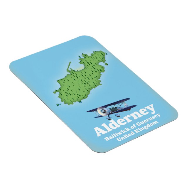 Alderney Bailiwick of Guernsey Storbritannien Kart Magnet (Högersidan)