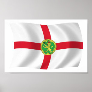 Alderney Flag Affisch Print