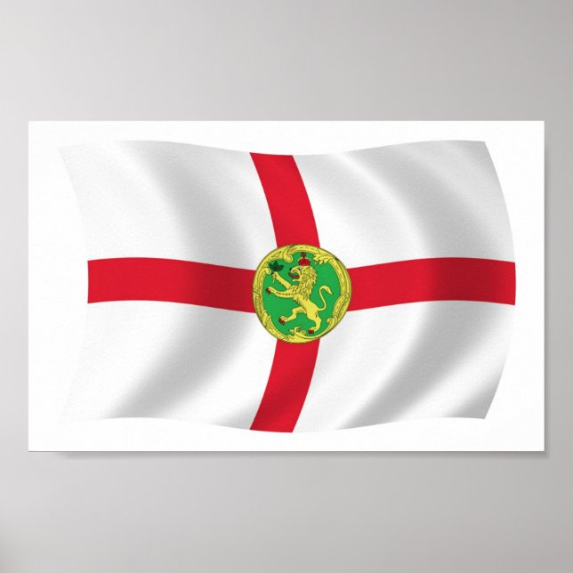 Alderney Flag Affisch Print (Framsidan)