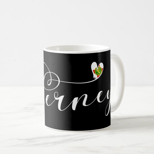 Alderney Flagga Heart, Kanalöarna Kaffemugg (Framsida höger)