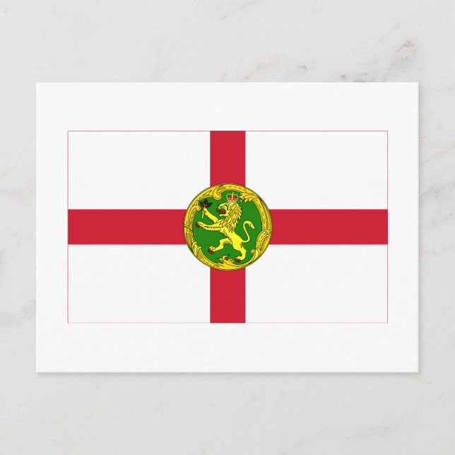 Alderney Flagga Vykort (Framsida)
