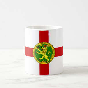 Alderneys patriotiska flagga kaffemugg