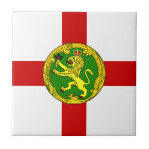 Alderneys patriotiska flagga kakelplatta