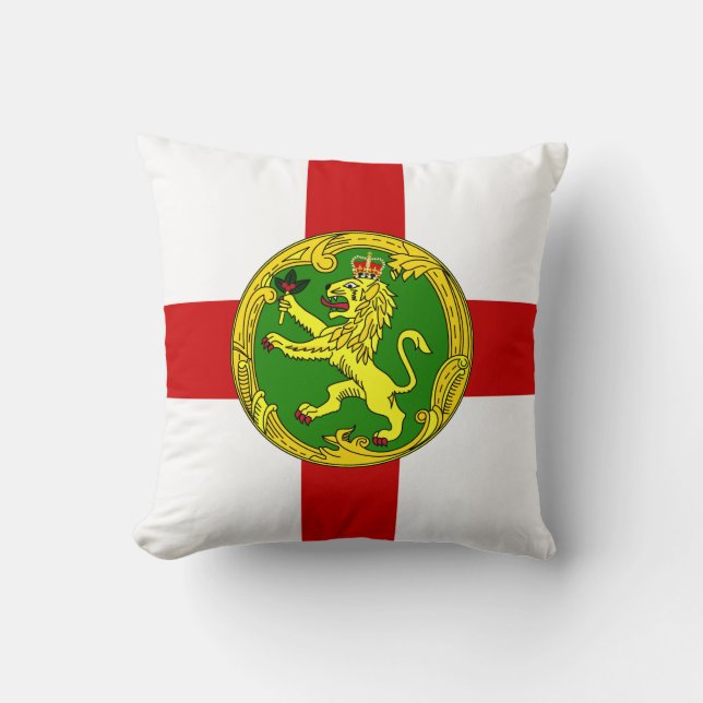 Alderneys patriotiska flagga kudde (Framsida)