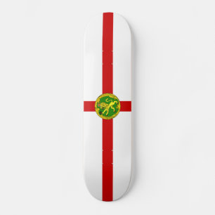 Alderneys patriotiska flagga mini skateboard bräda 18,5 cm