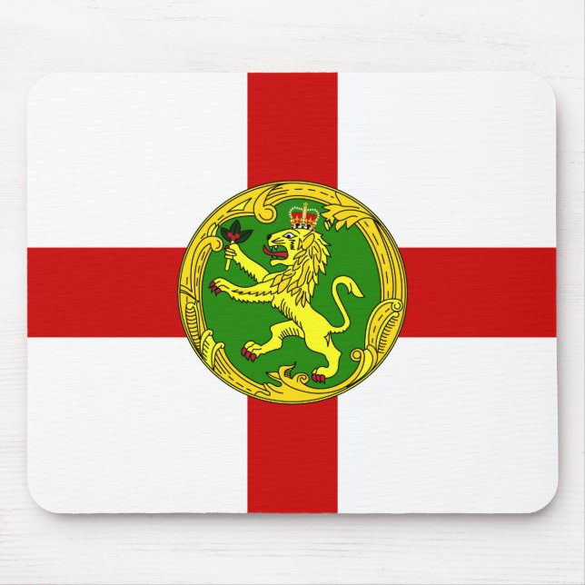 Alderneys patriotiska flagga musmatta (Framsidan)