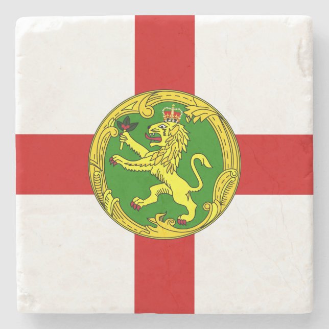 Alderneys patriotiska flagga stenunderlägg (Framsidan)