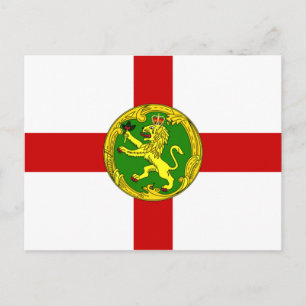 Alderneys patriotiska flagga vykort