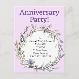 Åldersdagsbjudanden Inbjudan Vykort