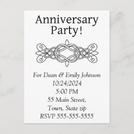 Åldersdagsbjudanden Inbjudan Vykort