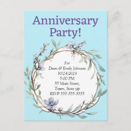 Åldersdagsbjudanden Inbjudan Vykort