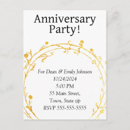 Åldersdagsbjudanden Inbjudan Vykort