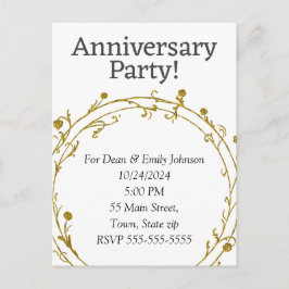 Åldersdagsbjudanden Inbjudan Vykort