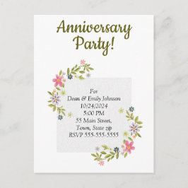 Åldersdagsbjudanden Inbjudan Vykort