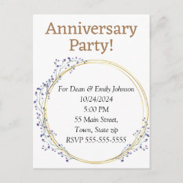 Åldersdagsbjudanden Inbjudan Vykort