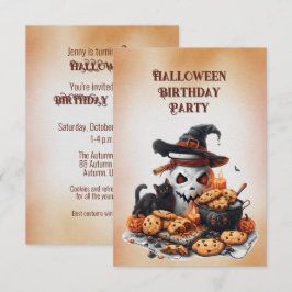Åldersdagsinbjudan Halloween Inbjudningar