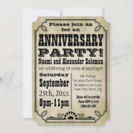 Åldersdagsinbjudan till Land i Vintage Inbjudningar