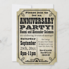 Åldersdagsinbjudan till Land i Vintage Inbjudningar