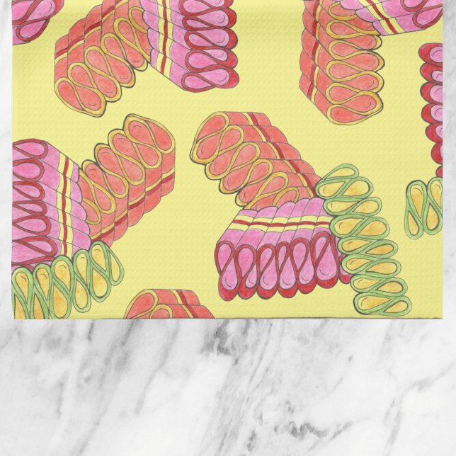 Åldersfäst Helgdag, Ribbon Candy Kökshandduk (Ribbon candy towel)