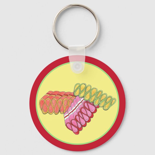 Åldersfäst Helgdag, Ribbon Candy Nyckelring (Framsida)