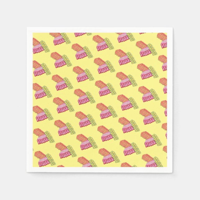 Åldersfäst Helgdag, Ribbon Candy Pappersservett (Framsidan)