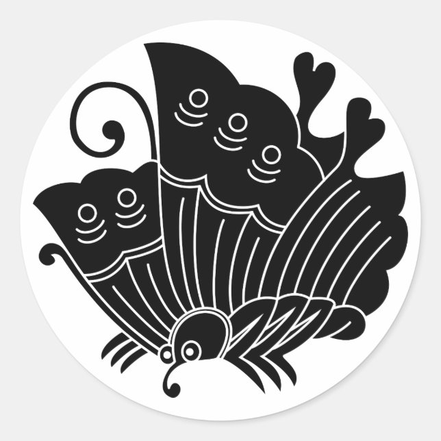 Åldersfjäril Runt Klistermärke (Framsida)