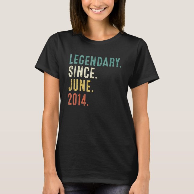 Åldersförklaring sedan juni 2014 8:e födelsedagen  t shirt (Framsida)