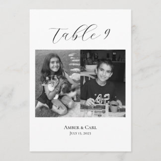 Åldersfotografier av Bröllop Bord-kort med Program