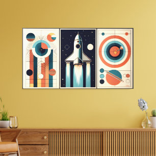 Åldersgräns för mittårsålder Art Galaxy Navigation Canvastryck